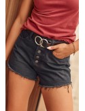 Black denim shorts with buttons 6750 - Online store - Boutique